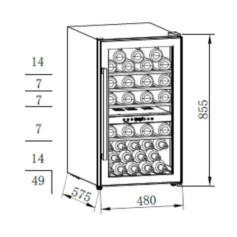 Винный шкаф WEISSGAUFF WWC-49 DB DualZone