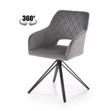 Стул HALMAR K535 серый/черный, поворотный