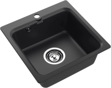 Кухонная мойка GRANFEST SMART SM-430 черный + сифон