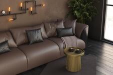 Стол журнальный Sheffilton SHT-CT94 патина золотая