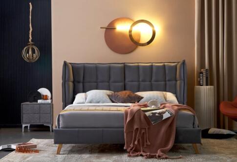 Кровать HALMAR SCANDINO серый, 160/200