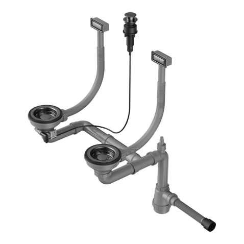 Арматура для двухчашевых моек Omoikiri WK-2 GM-A