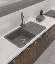 Смеситель для кухни GRANFEST QUARZ Z-5421 темно-серый