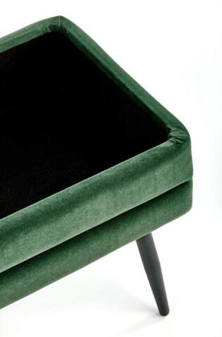 Скамья HALMAR VELVA темно-зеленый/черный