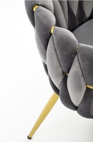 Стул HALMAR K517 серый/золотой