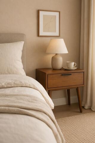 Тумба прикроватная HALMAR CASSINA орех/орех