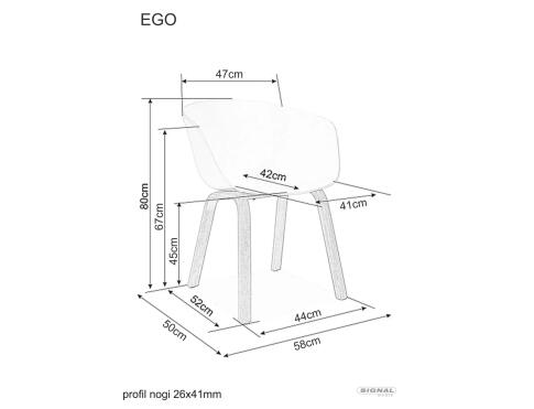 Стул SIGNAL EGO белый/дуб
