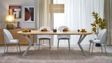 Стол обеденный HALMAR PERONI дуб гикори/кашемир 100-250/100