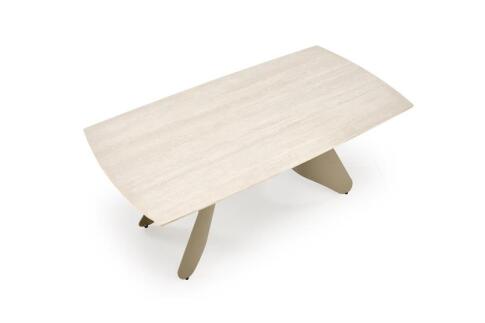 Стол обеденный HALMAR SALIX травертин/кашемир 180-260/90