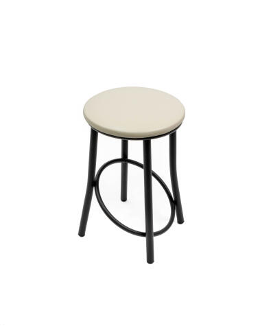 Табурет ВВР Сфера ваниль/черный, экокожа