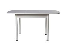 Стол ВВР Раздвижной пластиковый Будда/Прямое белый, 110-150/70