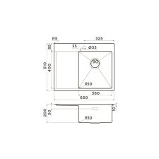 Кухонная мойка из нержавейки Omoikiri Akisame 65-LG-R светлое золото