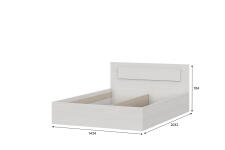 Кровать NN Мебель МСП 1 Ясень Анкор светлый/Ясень Анкор светлый 160/200, универсальная