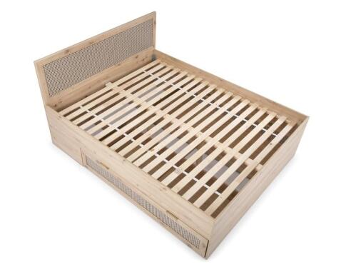 Кровать HALMAR BORNEO LOZ-160 дуб артизан/черный, 160/200