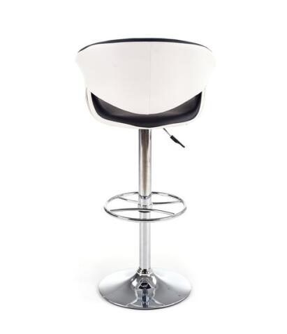 Стул барный HALMAR H46 черно-белый/хром