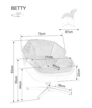 Кресло SIGNAL BETTY черный/черный