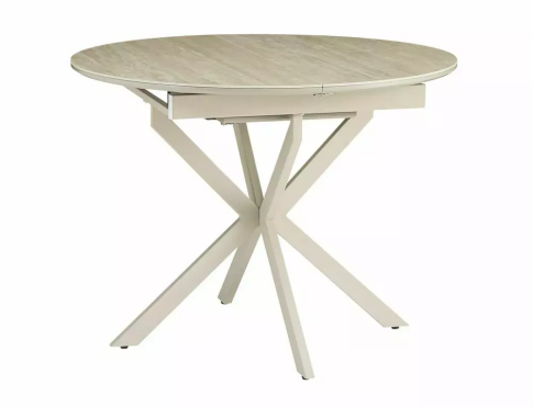 Стол обеденный SIGNAL GASTON Ceramic травертин/кашемир 100-135/100