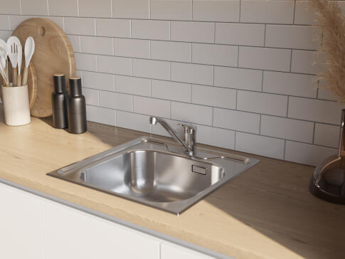 Смеситель для кухни Omoikiri Kado-BN нержавеющая сталь