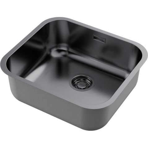 Кухонная мойка из нержавейки Omoikiri Omi 49-U/I-GM вороненая сталь