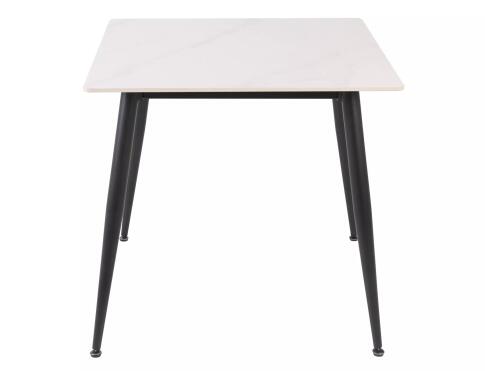 Стол обеденный SIGNAL RION белый лак/черный 80/80