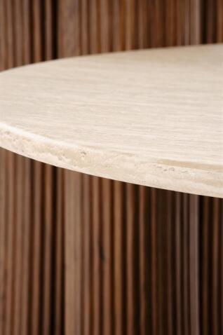 Стол журнальный HALMAR DOROTEA S травертин/орех