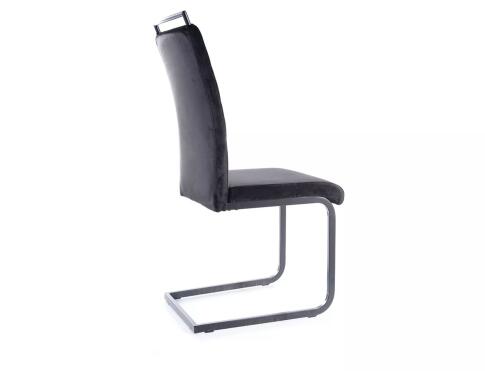 Стул SIGNAL H441 Velvet tap. 117 черный/черный мат