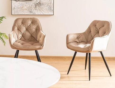 Стул SIGNAL CHERRY Velvet Bluvel 28 бежевый/черный