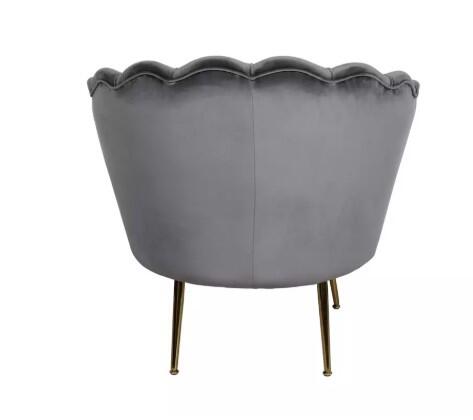 Кресло SIGNAL CAMELLIA Velvet Bluvel 14 серый/золотой