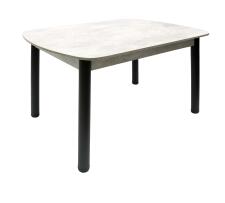 Стол ВВР ЛДСП Камень светлый/прямое черный 110/70