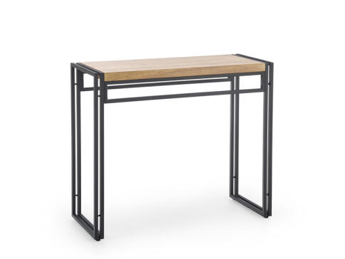 Консоль HALMAR BOLIVAR KN-1 дуб золотой/черный, 90/35/76