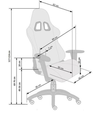 Кресло компьютерное HALMAR DRAKE черный/серый