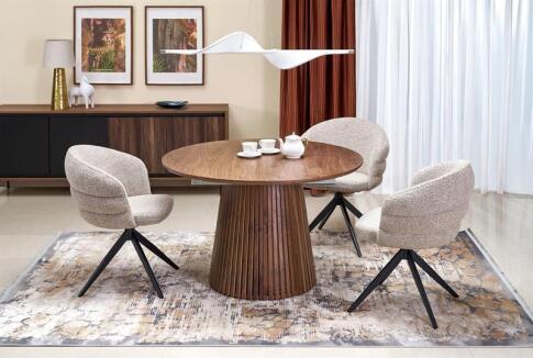 Стол обеденный HALMAR FARGO орех 120-210/120