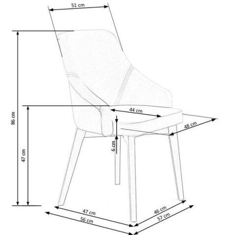 Стул HALMAR TOLEDO 2 дуб медовый/solo 252