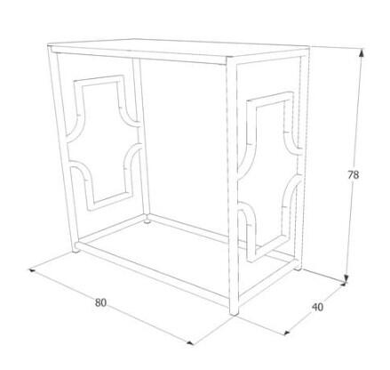 Консоль SIGNAL VERSACE C прозрачный/серебряный, 80/40/78
