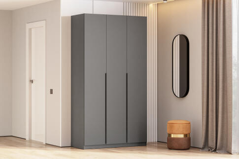 Шкаф NN Мебель ШК 5 (1200) Серия 2 Графит серый