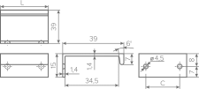 Ручка AQ I-line C=96 мм, черный матовый