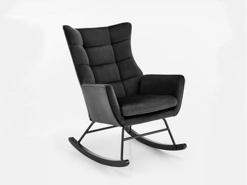 Кресло-качалка HALMAR BAZALTO черный