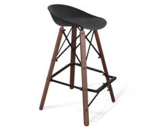 Стул барный Sheffilton SHT-ST19/S80 артикул СТ-201 черный/темный орех