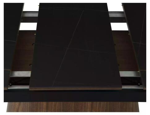 Стол обеденный SIGNAL MONACO черный/орех 160-200/90