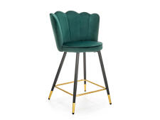 Стул барный HALMAR H106 темно-зеленый/черный/золотой