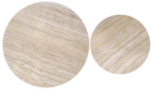 Комплект HALMAR PAOLA (2 стола журнальных) травертин/кашемир