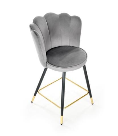 Стул барный HALMAR H106 серый/черный/золотой