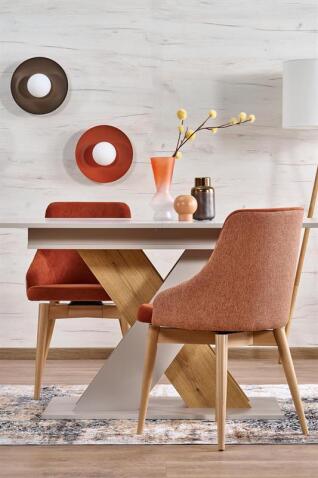 Стол обеденный HALMAR XARELTO кашемир/дуб кремона 130-175/85