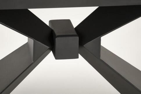 Стол обеденный HALMAR LUCIANO синий мрамор/черный 180-230/90