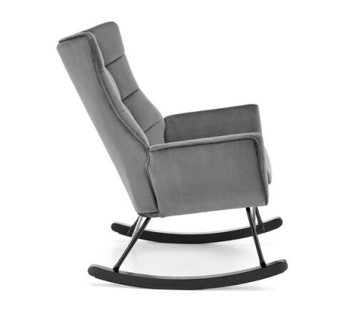 Кресло-качалка HALMAR BAZALTO серый