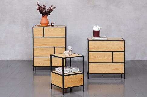 Тумба прикроватная SIGNAL GEO S дуб/черный