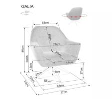 Кресло SIGNAL GALIA Brego серый/черный