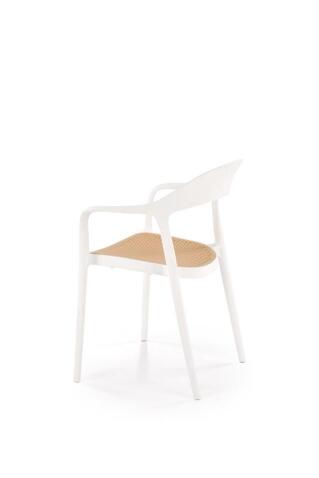 Стул HALMAR K530 белый/натуральный