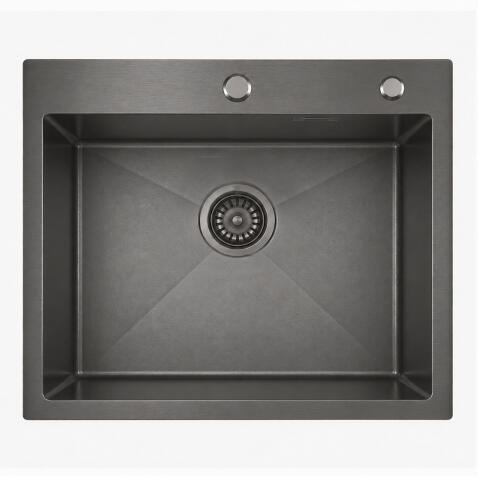 Кухонная мойка из нержавейки BLANTEK LS-5848STB Stone texture black