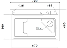 Кухонная мойка из нержавеющей стали GRANFEST METAL 7246 PVD графит
